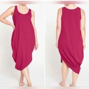 NWT Universal Standard Fuchsia iconic Geneva Tank stretch Dress asymmetrical S
